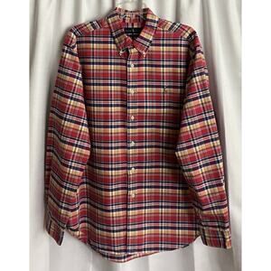 Mens Ralph Lauren Classic Fit Shirt Long Sleeves Buttoned Collar Plaid Multi XL